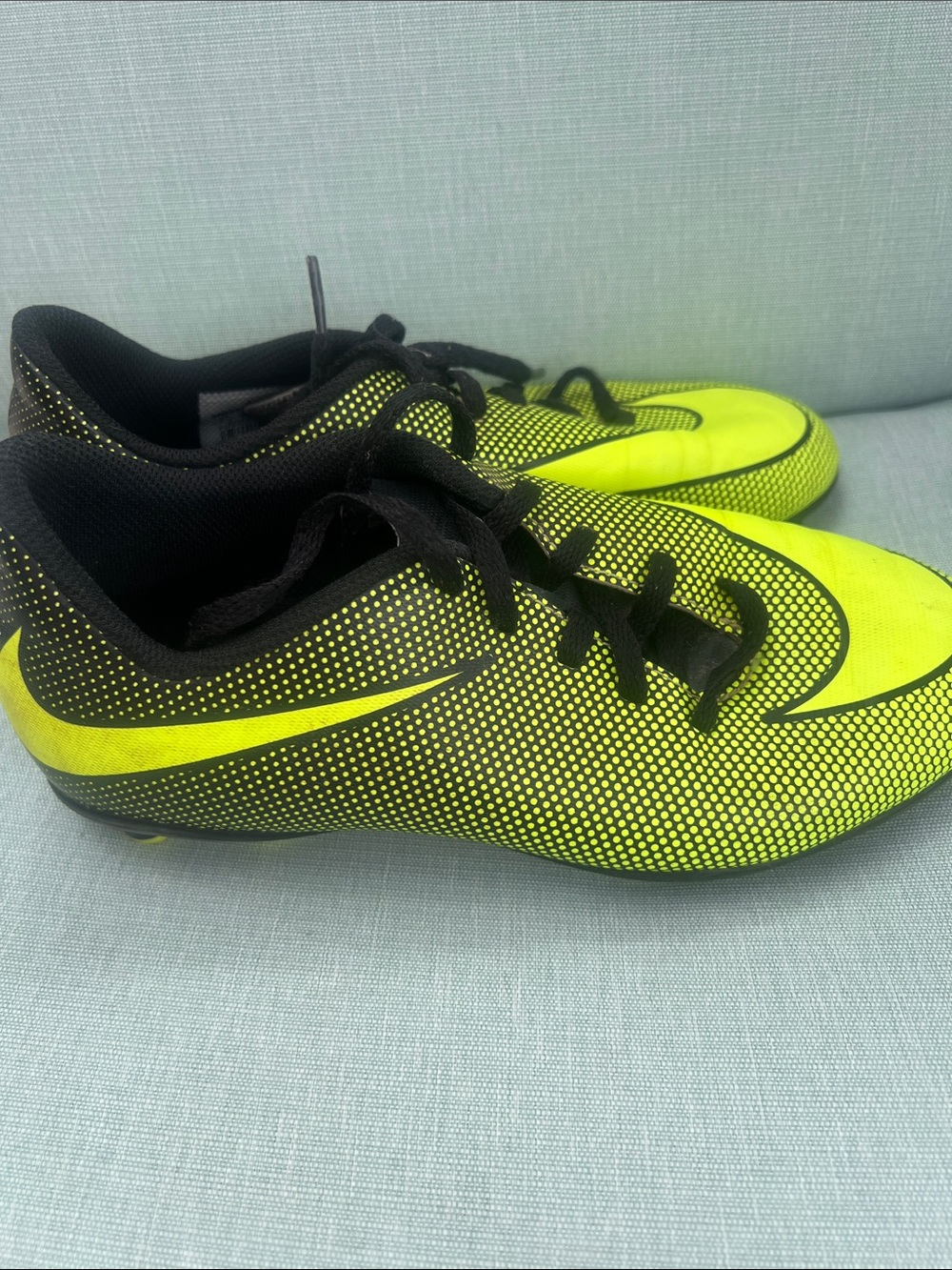 Nike Kids Green and Black Soccer Cleats
